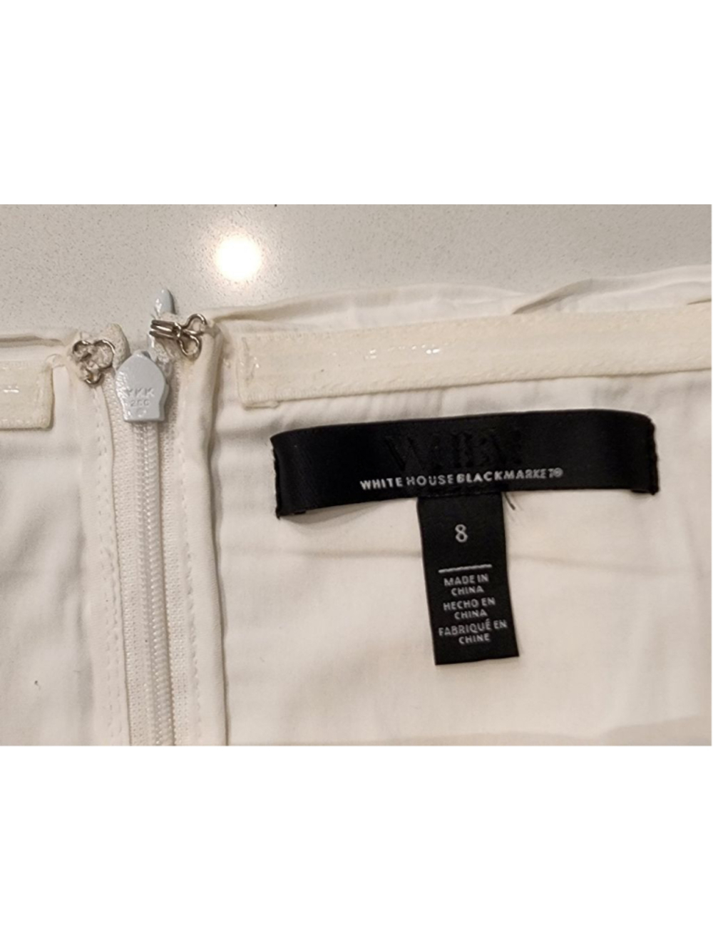 White House Black Market White Ruched Halter Peplum Top Size 8 Vintage Y2K - Picture 6 of 9